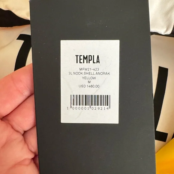 TEMPLA projects Yellow Shell Anorak 3L Ski Jacket - Picture 13 of 14